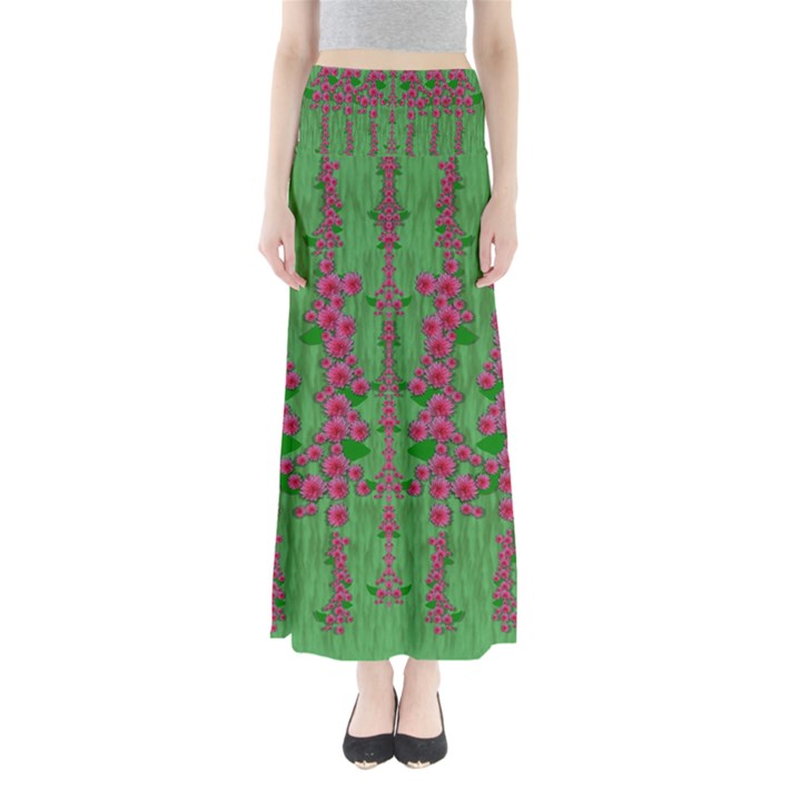 Lianas Of Sakura Branches In Contemplative Freedom Full Length Maxi Skirt