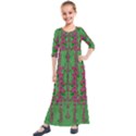 Lianas Of Sakura Branches In Contemplative Freedom Kids  Quarter Sleeve Maxi Dress View1