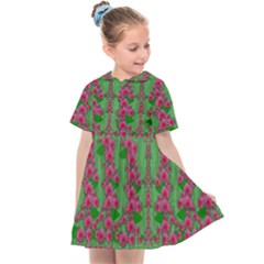 Lianas Of Sakura Branches In Contemplative Freedom Kids  Sailor Dress by pepitasart