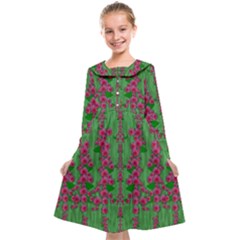 Lianas Of Sakura Branches In Contemplative Freedom Kids  Midi Sailor Dress by pepitasart