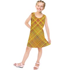 Orange Madras Plaid Kids  Tunic Dress by SpinnyChairDesigns