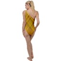 Orange Madras Plaid To One Side Swimsuit View2