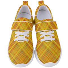 Orange Madras Plaid Women s Velcro Strap Shoes by SpinnyChairDesigns