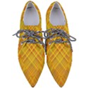 Orange Madras Plaid Pointed Oxford Shoes View1