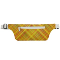 Orange Madras Plaid Active Waist Bag by SpinnyChairDesigns