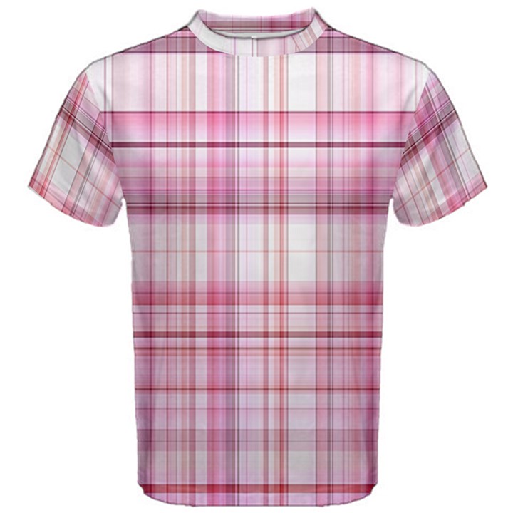 Pink Madras Plaid Men s Cotton Tee