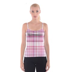 Pink Madras Plaid Spaghetti Strap Top by SpinnyChairDesigns