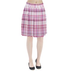 Pink Madras Plaid Pleated Skirt by SpinnyChairDesigns