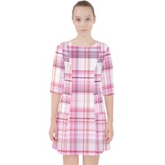 Pink Madras Plaid Pocket Dress by SpinnyChairDesigns