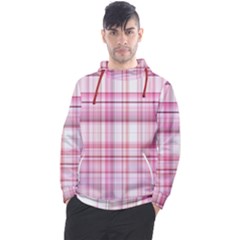 Pink Madras Plaid Men s Pullover Hoodie by SpinnyChairDesigns