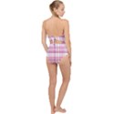 Pink Madras Plaid Scallop Top Cut Out Swimsuit View2