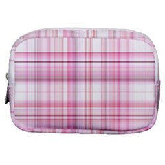 Pink Madras Plaid Make Up Pouch (small) by SpinnyChairDesigns