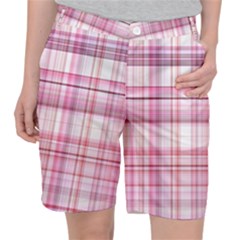 Pink Madras Plaid Pocket Shorts by SpinnyChairDesigns