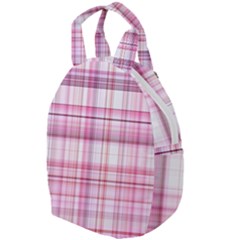 Pink Madras Plaid Travel Backpacks by SpinnyChairDesigns