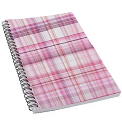 Pink Madras Plaid 5 5  X 8 5  Notebook by SpinnyChairDesigns