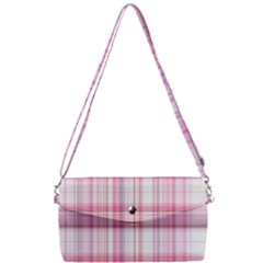 Pink Madras Plaid Removable Strap Clutch Bag by SpinnyChairDesigns