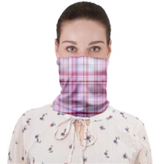 Pink Madras Plaid Face Covering Bandana (adult) by SpinnyChairDesigns