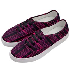 Pink Black Punk Plaid Women s Classic Low Top Sneakers by SpinnyChairDesigns