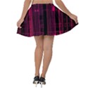 Pink Black Punk Plaid Velvet Skater Skirt View2