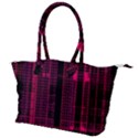 Pink Black Punk Plaid Canvas Shoulder Bag View1