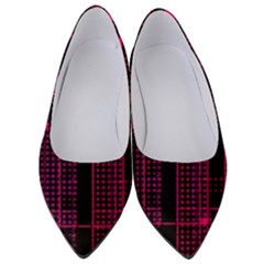 Pink Black Punk Plaid Women s Low Heels by SpinnyChairDesigns