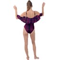 Pink Black Punk Plaid Drape Piece Swimsuit View2