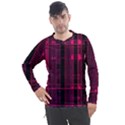 Pink Black Punk Plaid Men s Pique Long Sleeve Tee View1