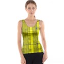 Black Yellow Punk Plaid Tank Top View1