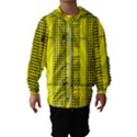 Black Yellow Punk Plaid Kids  Hooded Windbreaker View1