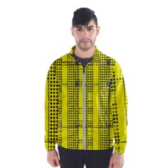 Black Yellow Punk Plaid Men s Windbreaker