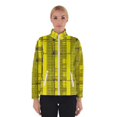 Black Yellow Punk Plaid Winter Jacket