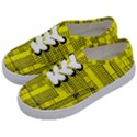 Black Yellow Punk Plaid Kids  Classic Low Top Sneakers View2