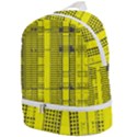 Black Yellow Punk Plaid Zip Bottom Backpack View1