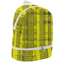 Black Yellow Punk Plaid Zip Bottom Backpack View2