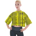 Black Yellow Punk Plaid Mock Neck Tee View1