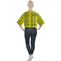 Black Yellow Punk Plaid Mock Neck Tee View2