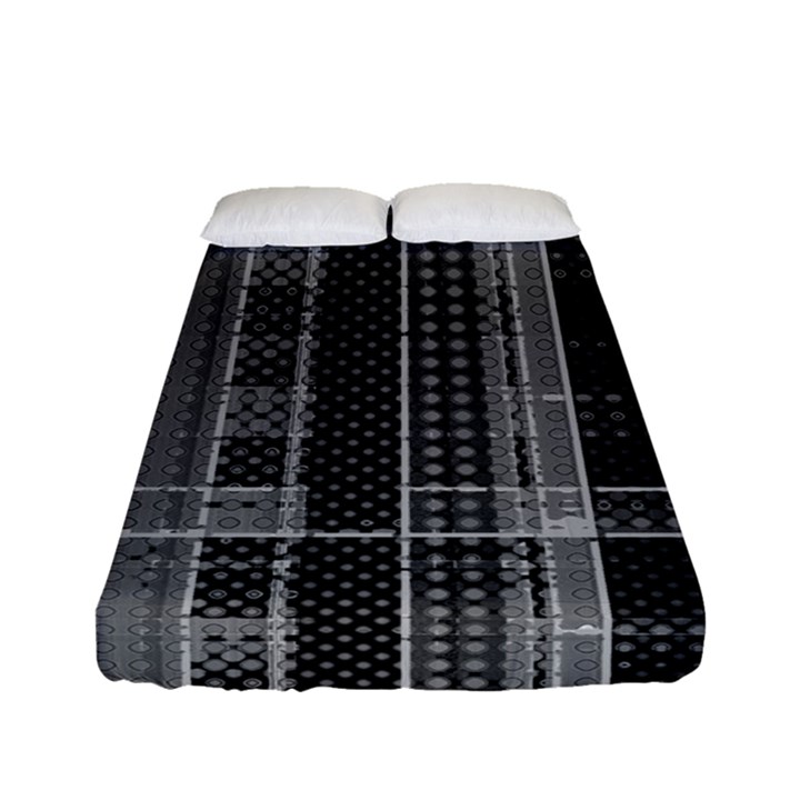 Black Punk Plaid Fitted Sheet (Full/ Double Size)