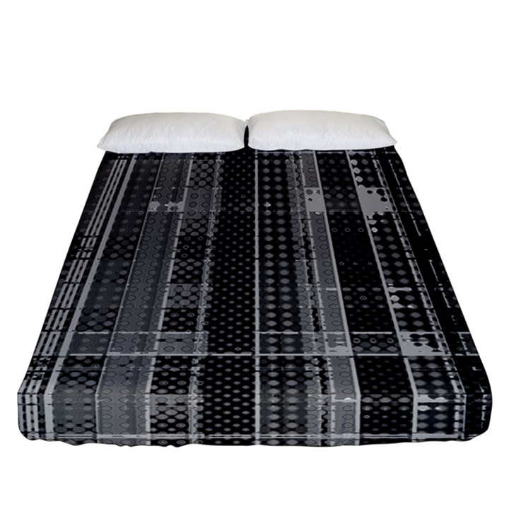 Black Punk Plaid Fitted Sheet (California King Size)