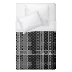 Black Punk Plaid Duvet Cover (single Size) by SpinnyChairDesigns