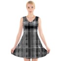 Black Punk Plaid V-Neck Sleeveless Dress View1