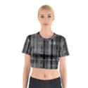 Black Punk Plaid Cotton Crop Top View1