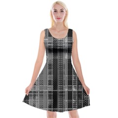 Black Punk Plaid Reversible Velvet Sleeveless Dress by SpinnyChairDesigns