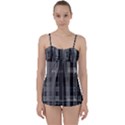 Black Punk Plaid Babydoll Tankini Set View1