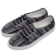 Black Punk Plaid Women s Classic Low Top Sneakers by SpinnyChairDesigns