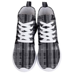 Black Punk Plaid Women s Lightweight High Top Sneakers by SpinnyChairDesigns