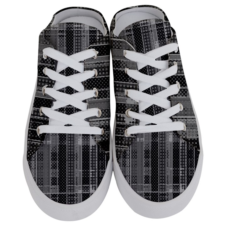 Black Punk Plaid Half Slippers