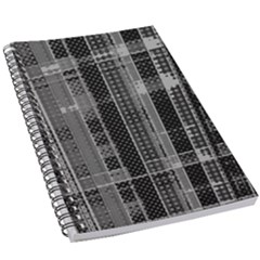 Black Punk Plaid 5 5  X 8 5  Notebook by SpinnyChairDesigns