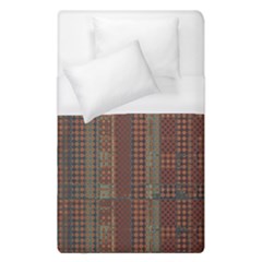 Rust Brown Grunge Plaid Duvet Cover (single Size) by SpinnyChairDesigns