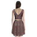 Rust Brown Grunge Plaid Split Back Mini Dress  View2