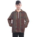 Rust Brown Grunge Plaid Men s Half Zip Pullover View1